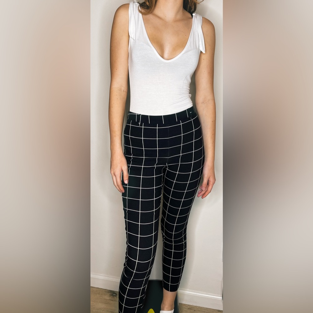 Small Black and White Striped Zara Pants